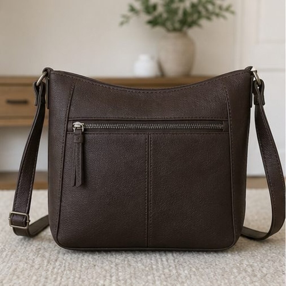 Espresso Faux Leather Bag
